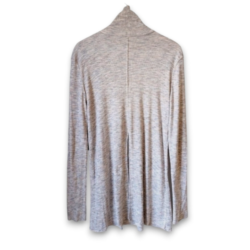 Free People Oversized Ribbed Spacedye Stonecold Ivory Split Back Tunic sz M - Picture 7 of 11